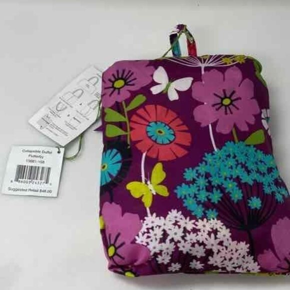 NWT Vera Bradley Collapsible Duffle Bag Flutterby - Picture 1 of 6